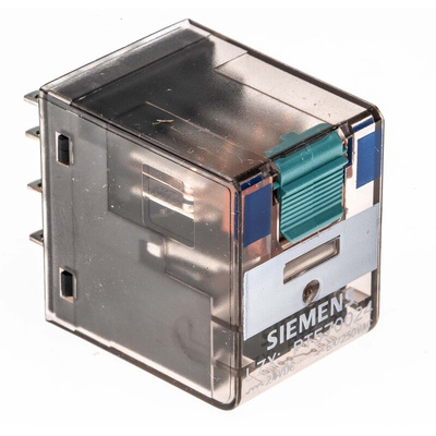 Siemens Plug In Power Relay, 24V dc Coil, 6A Switching Current, 4PDT