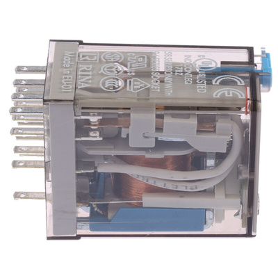 Finder Plug In Power Relay, 24V dc Coil, 7A Switching Current, 4PDT