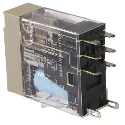 Omron Plug In Power Relay, 24V dc Coil, 5A Switching Current, DPDT