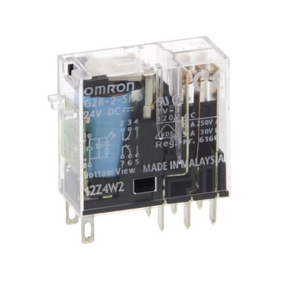 Omron Plug In Power Relay, 24V dc Coil, 5A Switching Current, DPDT