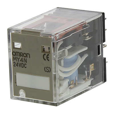 Omron Plug In Power Relay, 24V dc Coil, 5A Switching Current, 4PDT