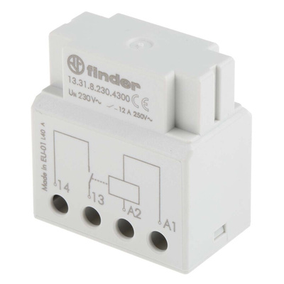 Finder Switch Box Power Relay, 230V ac Coil, 12A Switching Current, SPST