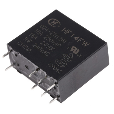 RS PRO PCB Mount Power Relay, 24V dc Coil, 20A Switching Current, SPDT