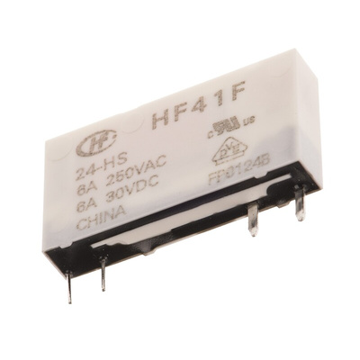 RS PRO PCB Mount Power Relay, 24V dc Coil, 6A Switching Current, SPST