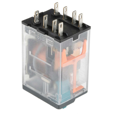Schneider Electric Plug In Power Relay, 24V dc Coil, 12A Switching Current, DPDT