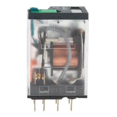 Schneider Electric Plug In Power Relay, 24V dc Coil, 12A Switching Current, DPDT