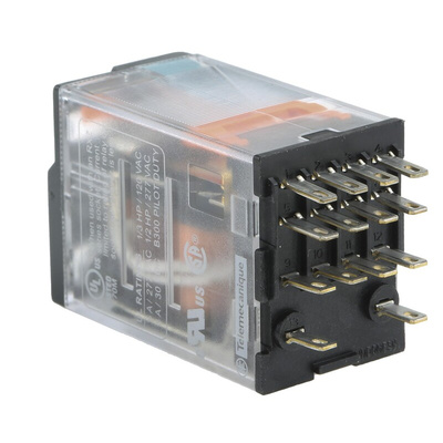 Schneider Electric Plug In Power Relay, 24V dc Coil, 8A Switching Current, 4PDT