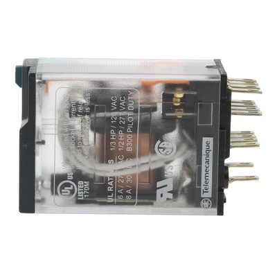 Schneider Electric Plug In Power Relay, 24V dc Coil, 8A Switching Current, 4PDT