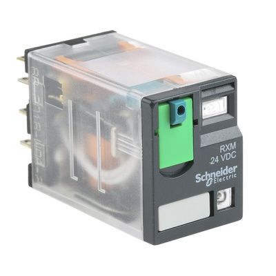 Schneider Electric Plug In Power Relay, 24V dc Coil, 8A Switching Current, 4PDT
