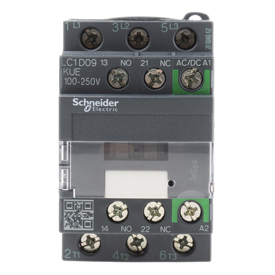 Schneider Electric LC1D Series Contactor, 230 V ac Coil, 3-Pole, 9 A, 4 kW, 3NO, 690 V ac