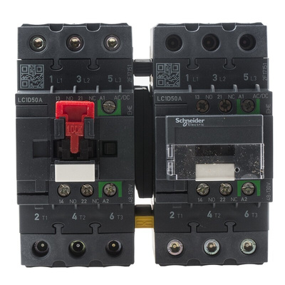 Schneider Electric LC2D Series Reversing Contactor, 110 V ac/dc Coil, 3-Pole, 50 A, 22 kW, 3NO, 690 V ac