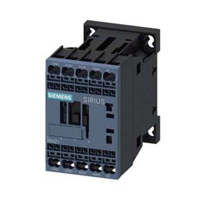 Siemens 3RH2 Series Contactor, 10 A, 4NO, 600 V dc, 690 V ac