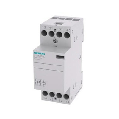 Siemens 5TT Series Contactor, 24 V ac/dc Coil, 4-Pole, 24 A, 2NO + 2NC, 400 V ac