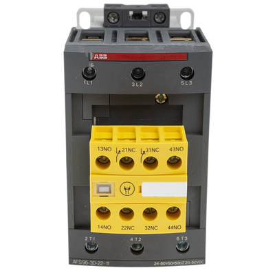 ABB Jokab AFS Series Contactor, 24 → 60 V ac Coil, 3-Pole, 130 A, 3NO, 600 V ac