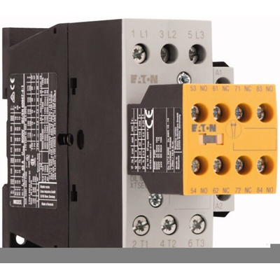 Eaton Contactor, 230 V ac @ 50 Hz, 240 V ac @ 60 Hz Coil, 3-Pole, 32 A, 3NO, 400 V ac