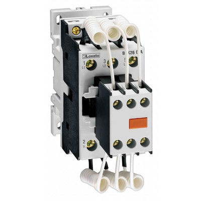 Lovato BFK Series Contactor, 400 V ac Coil, 3-Pole, 30 A, 20 kVar, 3NO, 690 V ac
