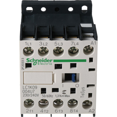 Schneider Electric LC1K Series Contactor, 220 → 240 V ac Coil, 4-Pole, 20 A, 4NO, 690 V ac