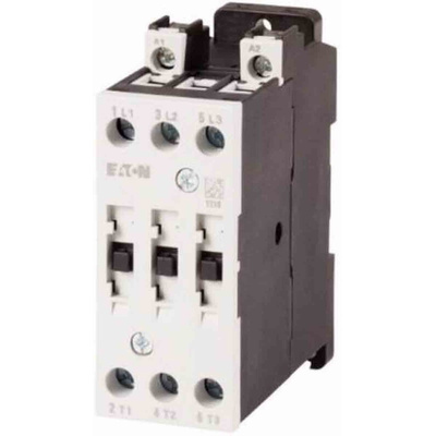 Eaton Contactor, 24 V dc Coil, 3-Pole, 17 A, 7.5 kW, 3NO