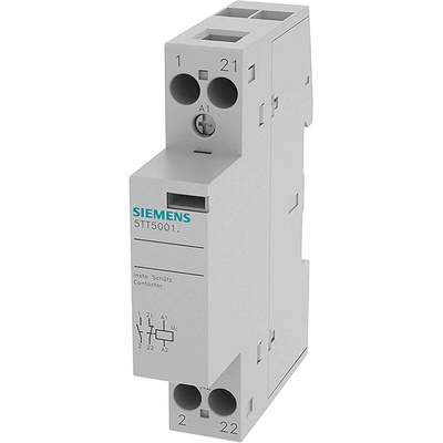 Siemens Contactor, 230 V ac Coil, 1-Pole, 20 A, 1NO + 1NC