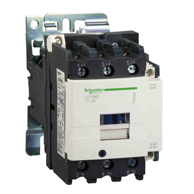 Schneider Electric Reversing Contactor, 72 V dc Coil, 3-Pole, 80 A, 45 kW, 3NO