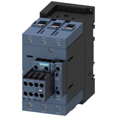 Siemens Contactor, 3-Pole, 55 kW, 2NO + 2NC