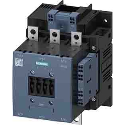 Siemens Contactor, 240 V ac Coil, 3-Pole, 185 A, 90 kW, 2NO + 2NC