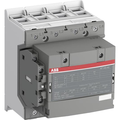 ABB AF Series Contactor, 250 V Coil, 4-Pole, 200 A, 75 kW, 4NO