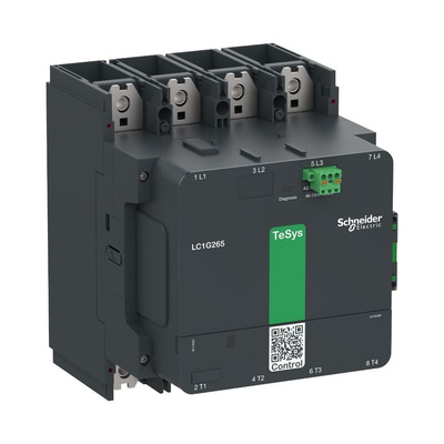 Schneider Electric LC1G400 Series Contactor, 100 → 250 V ac/dc Coil, 4-Pole, 550 A, 1 NO + 1 NC