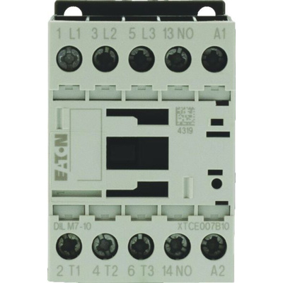 Eaton DILM Series Contactor, 200 V Coil, 3-Pole, 3.5 kW, 1N/O