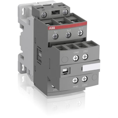 ABB 1SBL2 Series Contactor, 24 → 60 V ac/dc Coil, 3-Pole, 50 A, 18.5 kW, 4NO