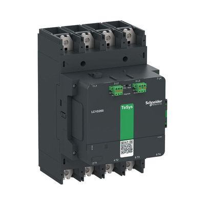 Schneider Electric LC1G Series Contactor, 48 → 130 V ac/dc Coil, 4-Pole, 700 A, 1 NO + 1 NC