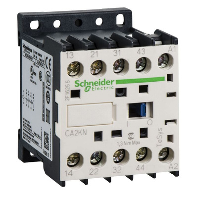Schneider Electric LC1K Series Contactor, 48 V Coil, 2-Pole, 12 A, 1 NO + 1 NC