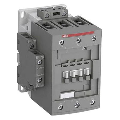 ABB Contactor, 125 A, 37 kW, 1 NC, 1 NO