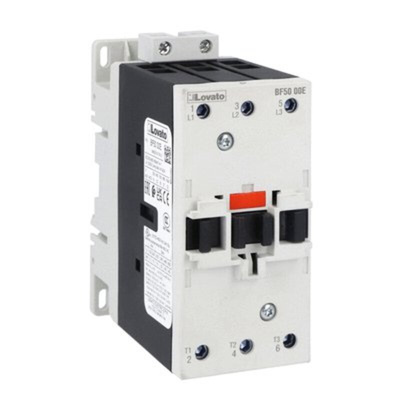 Lovato BF50 Series Contactor, 100 → 250 V ac/dc Coil, 3-Pole, 50 A, 30 kW, 3 NO, 440 V