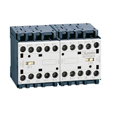 Lovato BGTP09 Series Reversing Contactor, 125 V dc Coil, 3-Pole, 9 A, 5 kW, 1NC, 500 V
