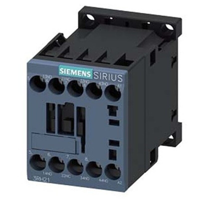 Siemens 3RH2 Series Contactor Relay, 120 V ac Coil, 4-Pole, 10 A, 3NO + 1NC, 690 V ac