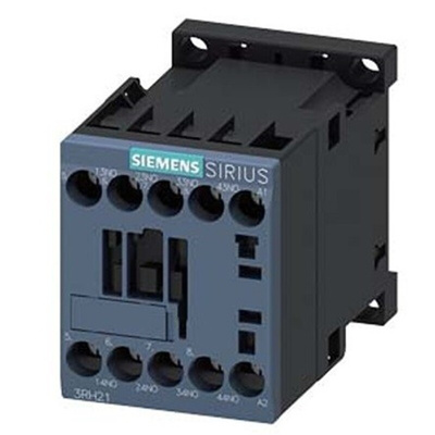 Siemens 3RH2 Series Contactor Relay, 200 V ac Coil, 4-Pole, 10 A, 4NO, 690 V ac
