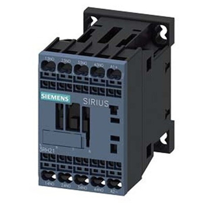 Siemens 3RH2 Series Contactor Relay, 24 V dc Coil, 4-Pole, 10 A, 4NO, 690 V ac