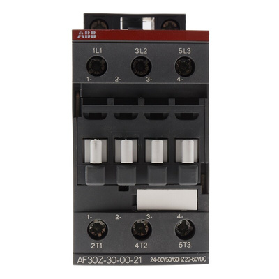 ABB AF Series Contactor, 24 V ac/dc Coil, 3-Pole, 21 A, 15 kW, 3NO, 690 V ac