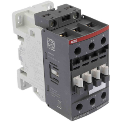 ABB AF Series Contactor, 230 V ac Coil, 3-Pole, 45 A, 11 kW, 3NO, 690 V ac