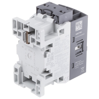 ABB AF Series Contactor, 230 V ac Coil, 3-Pole, 10.5 A, 7.5 kW, 3NO, 690 V ac