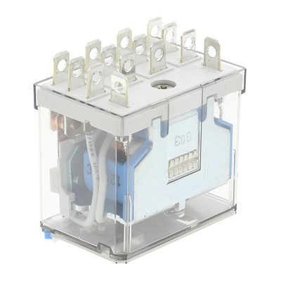 Finder Plug In Power Relay, 12V dc Coil, 12A Switching Current, 4PDT