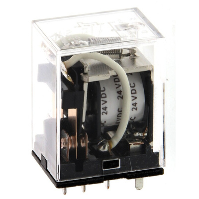 Omron Plug In Power Relay, 12V dc Coil, 10A Switching Current, DPDT