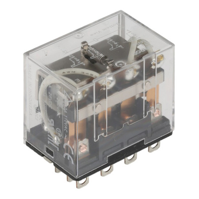 Omron Plug In Power Relay, 24V dc Coil, 10A Switching Current, 4PDT