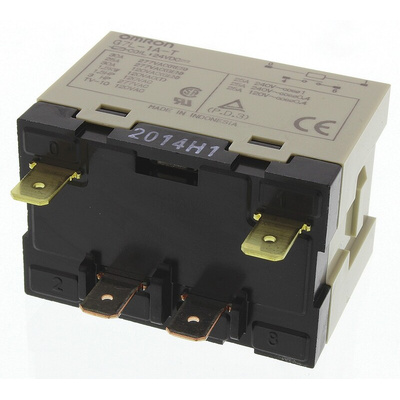 Omron Panel Mount Power Relay, 24V dc Coil, 30A Switching Current, SPST