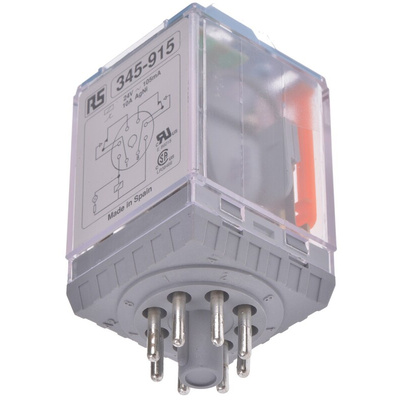 Releco Plug In Power Relay, 24V ac Coil, 10A Switching Current, DPDT
