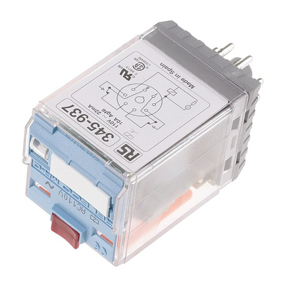 Releco Plug In Power Relay, 115V ac Coil, 10A Switching Current, DPDT
