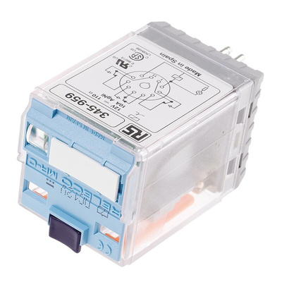 Releco Plug In Power Relay, 12V dc Coil, 10A Switching Current, 3PDT