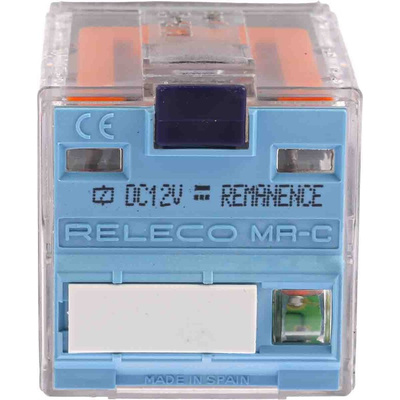 Releco Plug In Latching Power Relay, 12V dc Coil, 10A Switching Current, DPDT