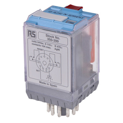 Releco PCB Mount Power Relay, 24V ac Coil, 30A Switching Current, DPDT